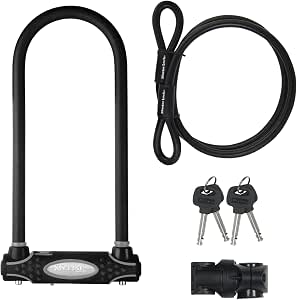 MASTER LOCK Heavy Duty Bike D Lock with 