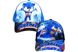 BESTZY Sonic Baseball Hat, Kids Adjustable Baseball Hat, Sports Casual Breathable Hat in Cotton Sonic Theme Printing Baseball Hat for Kids Sunscreen Summer Running School Sport Beach Party Blue