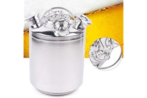 Begoniape 3 Head Stainless Steel Cleaning Container, Dispenser with 10 Litre Cleaning Set, Four Valves Beer Cleaning Barrel Beer Cleaning Can for Home Brewing Hotel Bar Pub