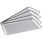 Perforated Aluminium Baking Trays, 60 x 40 cm, Set of 4, for Professional Bakery and Bakery