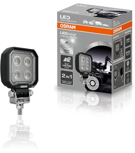 Osram LEDriving ROUND VX80-WD, LED Zusatzscheinwerfer für Nahfeldbeleuchtung, Wide, 1150 Lumen, Lichtstrahl bis zu 240 m, LED Arbeitsscheinwerfer, ECE Zulassung