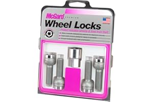 McGard 28017SU Standard - Tornillos antirrobo para ruedas (base esférica, M14 x 1,50, longitud del vástago 45,0 mm, SW17)