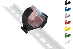 SHELLY HUTSCHIENENHALTER PW3D Shelly Plus/Gen3 - Supporto per guida DIN (35 mm), colore: Nero (Prime)