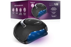 BELLANAILS Professional LED Gel Nail Lamp for Home or Salon Use, Gel Nail Polish Dryer, 3X Faster Than Traditional UV Nail Lamp Nail Dryer Curing Lamps, 4 Time Presets, 120 W (Black)