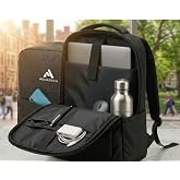 Aquatech USB Girişli Laptop Sırt &Ccedil;antası &ndash; Siyah, &Ccedil;ok B&ouml;lmeli, G&uuml;nl&uuml;k ve İş Kullanımına Uygun Okul &Ccedil;antası