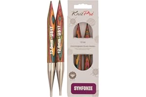 KnitPro Symfonie - Punte intercambiabili in Legno per Ferro Circolare (Non Incluso) 12.0 mm