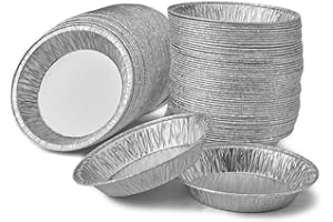 Miamex Lot de 100 Moules à Tartelette en Aluminium 80ml - Moule à Tartes, Flans, Gâteaux individuels