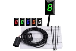 MOQIAOSEIKO Indicatore di marcia per motocicletta Indicatore di cambio marcia compatibile con Kawasaki Z750 Z 750 Z1000 2007 2008 2009 ECU Plug Direct Mount 1-6