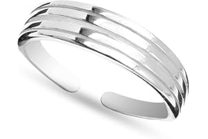 LeCalla 925 Sterling Silver Minimalist Toe Rings Simple Open Adjustable Mixed Design Toe-Rings for Women