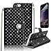 Produktbild iPhone 5S Hülle,iPhone SE Handyhülle,iPhone 5 Leder Schutzhülle,Pershoo [Strass Diamant mit Kette] [Retro Schwarz]PU Leder Flip Case im Bookstyle Wallet Folio Cover Ledertasche Schutzhülle Case Tasche mit Standfunktion und Karte Halter Magnetverschluss Glänzend Rhinestone Kristall Crystal Strap Chain Etui Bumper Hülle für iPhone 5/5S/SE + 1 x Frei Displayschutzfolie-Schwarz