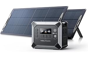 VDL Centrale Elettrica Portatile, Generatori Solari 2400W/2048Wh Batteria di Backup LiFePO4 con 2 Pannello Solare 200W, Alimentatore da Campeggio Alimentatore di Emergenza per Casa, Esterno, Camper