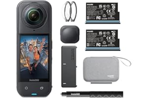 Insta360 X5 Essentials Bundle - Waterproof 8K 360° Action Camera, Leading Low Light, Invisible Selfie Stick Effect, Rugged an