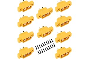 Boladge 10 pezzi Amass XT60E-M Montabile Connettore Maschio Spina XT60 per RC Modello Multicopter