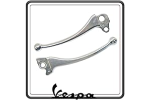 GSC RICAMBI SRL KIT COPPPIA 2 LEVA LEVE FRENO E FRIZIONE CROMATE COMPATIBILE PER PIAGGIO VESPA PX - PX ARCOBALENO SOLO CON FRENO A DISCO