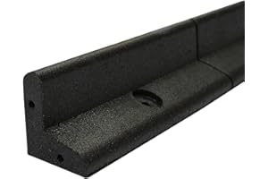 MONSTER SHOP Bordure de Pelouse Flexible Bordure de Jardin Gazon Bordure de Chemin Bordure de Potager Bordure de Lit de Fleurs Bordure Surélevée en Caoutchouc Gazon Artificiel Noir | Lot de 10 x 1.2m