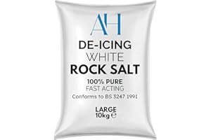 ALPINE HEIGHTS De-Icing Salt 10kg – Fast-Acting & High-Purity White Rock Salt | Quick Snow & Ice Removal | No Residue | Easy to Spread for Driveways, Paths & Roads | Packaging May Vary
