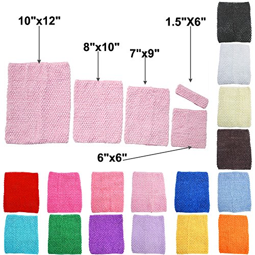 TtS 1.5"x6" Crochet Tube Top Tutu Infant Dress elastic Girls Skirt Pettiskirt - Baby Pink