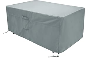 FUCNEN Fundas para Muebles de jardín Impermeables para Exterior Resistente para el Cuidado de Muebles para Exteriores Patio para Picnic Banco Mesa sofá Cubo ratán 180x120x74CM Gris