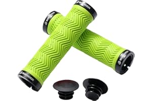 Boenoea Impugnature per Bicicletta con Doppia Chiusura, del Manubrio della Bicicletta,Impugnature Antiscivolo per Mountain Bike con Serratura in Alluminio Manopole MTB BMX