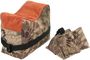 Liuer Set di Sacche da Tiro Anteriore e Posteriore Sacca Caccia Fucile Pistole Accessori Sacca Sport Fucili,Sacchetto da Tiro Anteriore,Bench Rest,Sabbia da Tiro (Marrone Camouflage)