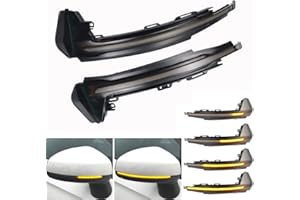 HACREYATU 2 Pezzi LED Dinamico Indicatori di direzione Indicatore Per Audi A1 8X 2011 2012 2013 2014 2015 2016 2017 (Nero)