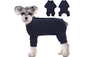 Kuoser Hundebody nach op, Medizinischer Body Hund，Hunde Schlafanzüge, Hundebody nach kastration, Anti-Lecken Wundschutz，Kegel-Alternative (L,Blau)