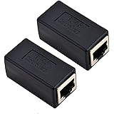 RJ45 Coupler Ethernet Connectors Interface Cat 7 Cat6 Cat5 Cat5e RJ45 8P8C Network Keystone Jack In-Line Coupler Ideal for Ex