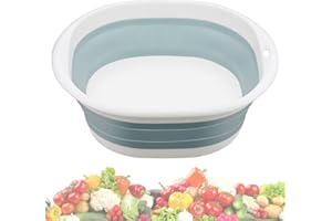 NERISSA 5L Collapsible Washing Up Bowl Folding Hand Wash Basin Retractable Portable Laundry Washing Basin Multipurpose Outdoor Fishing Plastic Water Basin for Kitchen Sink Travel Camping Hiking Motorhome