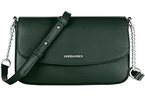 David Jones - Mała damska torba na ramię - Etui na telefon komórkowy ze sztywnej skóry PU - Torebka noszona na ramię Portfel - Prostokątna torba na zakupy Wieczorowe Miasto Moda