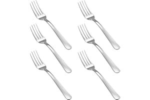 MARVOREM Forchette acciaio inox set forchette lavabile forchetta acciaio inox forchettone da cucina posate forchette forchettine acciaio inox forchette da tavola (6 Pezzi)
