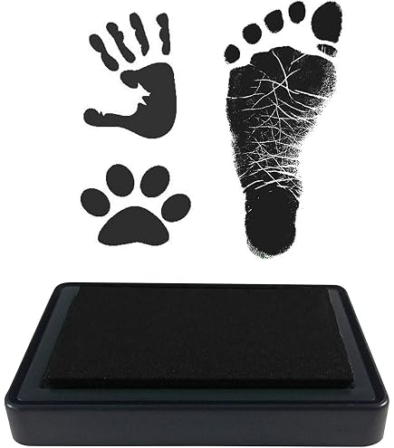 Kit Empreinte Propre Nabance 4pcs - Empreinte Chien Bébé Avec Boîte Cadeau, Souvenir Mains Et Pieds