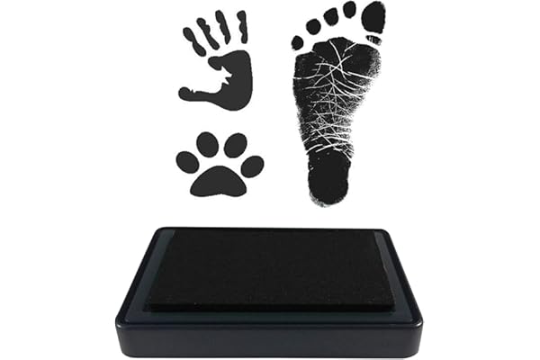 Kit empreinte de main et empreinte de pied pour bébé, tampon encreur réutilisable, facilement lavable