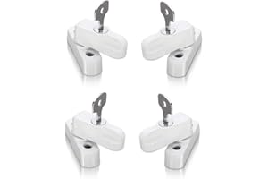 XFORT® 4 Pack Door Jammer and Window Locks for uPVC Doors & Windows - French Doors Security Lock - Locking Sash Jammers - A Quick Low-Cost Home Security Solution