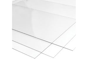 RuudraScott 500mm x 500mm Clear Acrylic Perspex Plastic Sheet - 2mm, 3mm, 4mm, 5mm, 6mm Thicknesses (2mm Thick)