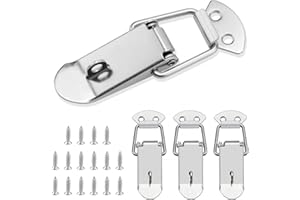 YIXISI 4 Piezas Cierre de Resorte, Cerradura de Palanca 90mm, con Anillo de Bloqueo, Cerrojo de Bloqueo del Gabinete, Corchete Traba para Caja de Herramientas, Cajcón, Baúl