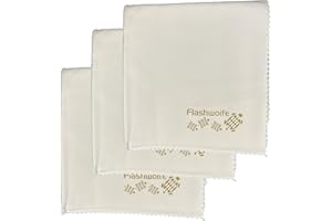 ‎FLASHWOIFE Flashwoife, extra feines Micro-Faser (Nano-Faser) Reinigungstuch, RT50W - 3X, Microfaser Putztuch 50x50 cm, weiß