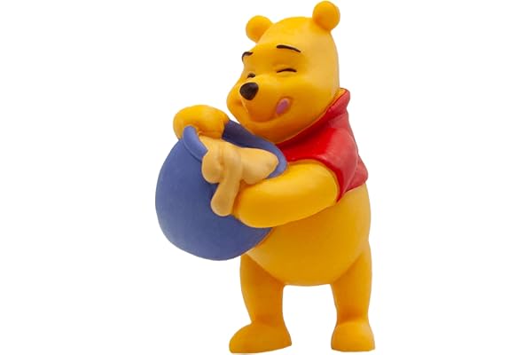 Bullyland 12340 – Björnen Puh med honungskruka från Walt Disney Nalle Puh, ca 7 cm, detaljrik, perfekt som en liten gåva för barn från 3 år
