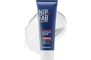 NIP+FAB Nip + Fab Glycolic Acid Fix Face Scrub Extreme with Salicylic Acid, Aloe Vera AHA/BHA Exfoliating Facial Cleanser Polish for Refining Pores Skin Brightening, 75 ml