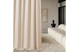 ‎ROOM99 ROOM99 Vorhang mit Silberen Ösen Aura 140 x 230 cm Breite x Höhe Schiebegardinen Modern Curtain Wohnzimmer Schlafzimmer Creme, 1 Stück