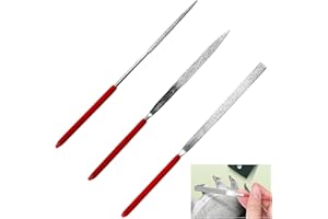 ORMROMRA Diamond Needle File Set, 3 Pcs Miniature and Model Files, Small Metal File Set, Mini Needle Jewelry File Set for Metal, Wood Carving, Resin, Glass, Craft