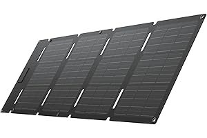EF ECOFLOW ECOFLOW Pannello solare portatile da 45 W, cella solare di tipo N con un'efficienza del 25%, grado di impermeabilità e resistenza alla polvere IP65, progettato per campeggio, zaini, minivan