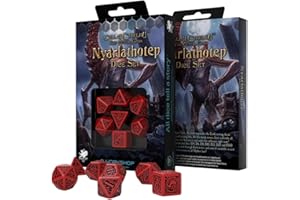 Q WORKSHOP QWOCTN62 Call of Cthulhu The Outer Gods Nyarlathotep RPG Ornamented Dice Set 7 Piezas poliédricas