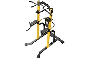 HAKENO Power Tower Dip Station Klimmzugstange für Krafttrainingsgeräte für das Heim-Fitnessstudio in der Größe verstellbar. Ladekapazität bis zu 300KG