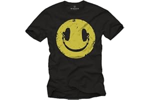Vintage Smile Men's T-Shirt with Headphones Size S-XXXXXL