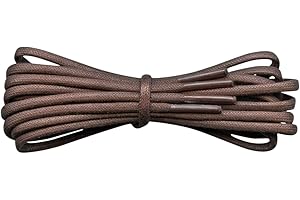 Fabmania® Lacets Cirés Ronds 3mm Lacets pour Bottes Chaussures de Mode Élégantes Casual Hommes Femmes (1 Paire)