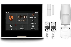 Antifurto Allarme Casa LKM Security Kit GSM Touch screen Wireless Senza Fili Controllabile da Cellulare con App Gratuita. Compatibile con Alexa e Google assistant