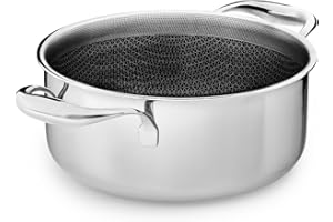 Onyx Cookware Casseruola 20 cm, 2,8 l | Rivestita a induzione | Per tutti i tipi di piano cottura | Superficie antiaderente antigraffio | Acciaio inox/alluminio a 3 strati | Senza PFAS