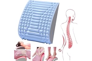 Kyduu Lendenwirbelkissen Stützen Eva,Nackenknacker Zur Linderung, Massagekissen Reduzieren Wirbelsäule Rücken Schmerzen Linderung Lordosenstütze,Lendenkissen Orthopädisch,Verstellbares Nacken für Sofa