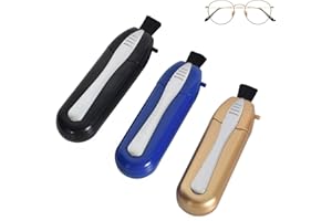 COLEXY 3 Spazzole per la Pulizia Degli Occhiali Pulitore per Lenti Portatile Clip per Pulizia con Spazzola Morbida per Mini Occhiali per Occhiali e Occhiali da Sole
