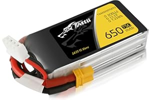 Tattu 3S Lipo Batterie 650mAh 11,1V 50C 3S Batterie RC avec connecteur XT30 pour UAV Drone FPV Racing Quadricoptère RC Taille 100 à 180